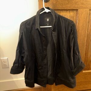 G-Star Dark Blue Button-Up Shirt